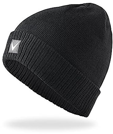 Black Crevice Herren Mütze in sportlichem Design I stylische One Size Strick-Mütze I Schutz vor Wind & Kälte I enganliegende Passform I Herren-Wintermützen schwarz