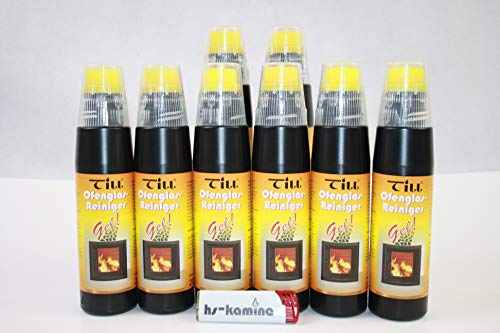 ** Set** Till Kaminglas Reiniger 8 Flaschen a. 200ml Gel mit Bürste