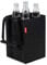 achilles Sac à Bouteilles pour 4 Bouteilles de 1,5 Litre, Sac de Transport avec séparateurs pour Bouteilles, Sac à provisions avec 4 Compartiments, 17 cm x 17 cm x 27 cm (Noir)
