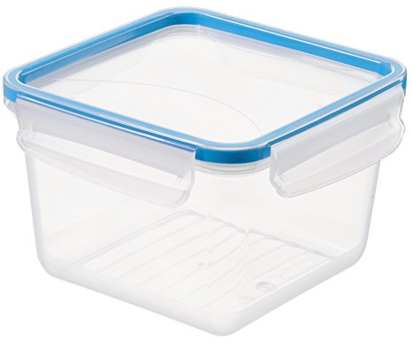 Rotho Frischhaltedose Clic & Lock, Aromafeste Aufbewahrungsbox mit Deckel, Inhalt 1.4 l, transparente Kunststoffbox (16.1x16.1x10.3 cm) mit Clip-Verschluss, BPA-freie Vorratsdose spülmaschinengeeignet