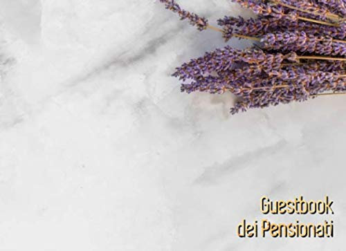 Guestbook dei Pensionati: Felice libro di pensionamento da firmare | Marmo d'oro e lavanda viola design floreale | Libro degli ospiti | Un ricordo duraturo dell'ultimo giorno di lavoro!