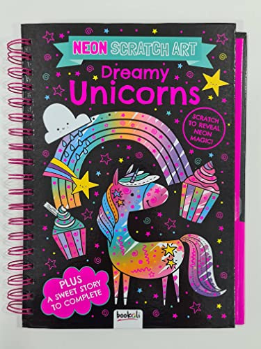 Neon Scratch Art: Dreamy Unicorns (Scratch Art Fun)