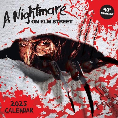 2025 Calendar A Nightmare On Elm Street Movie Month to View Square Calendar Official Product