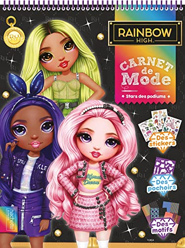 Rainbow High - Carnet de mode: Avec des stickers, des pochoirs, des motifs