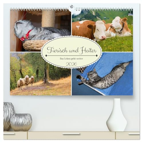 Tierisch und Heiter - Das Leben geht weiter 2026 (hochwertiger Premium Wandkalender 2026 DIN A2 quer), Kunstdruck in Hochglanz: Lustige Szenen aus der Tierwelt (CALVENDO Spass)