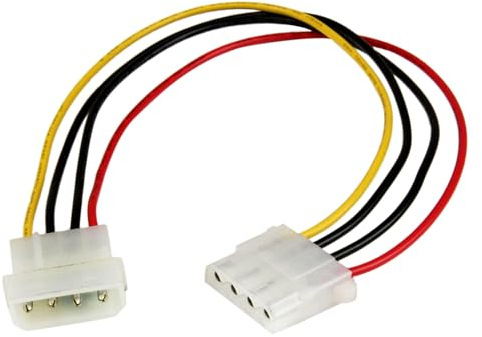 StarTech.com 30cm LP4 Molex Strom Verlängerung - 4 Pin Anschlusskabel / Verlängerungskabel - Stecker/Buchse