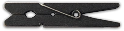 LWR CRAFTS Petites pinces à linge en bois 1-7 / 8 4,8 cm 50 pièces par paquet (noir)