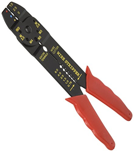 Pliers and Terminals Isolated with Bolt Cutter and Wire Stripper. PVC Handles.