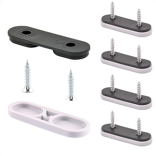 Wagner QuickClick® Tandem Kunststoffgleiter Stuhlgleiter 4er-Set zum Anschrauben - 4X Basis + 8X Schraube + 4X Gleitaufsatz austauschbar - Kunststoff Hyper - 39 x 12 mm - Made in DE - 15781800