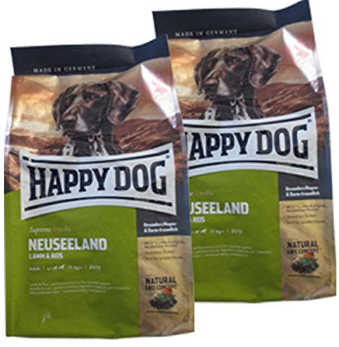2 x 4 kg Happy Dog Neuseeland Lamm mit Reis, Hundefutter