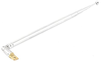 sourcing map Telescopic Aerial Antenna, FM AM Radio Telescopic Antenna Aerial 13cm to 50cm 6 Sections, Portable TV Home Stereo Receiver for VCD, Remote Control, Portable Radio, Stainless Steel