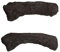 HAND PAINTED AND FINISHED GAS FIRE REPLACEMENT CERAMIC FIBRE HIGH DEFINITION LOG SET FOR GAS COAL FIRE 2 PIECE