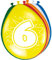 Folat 08206 - Zahlenballons/Ballon mit Zahl 6-12 / 30 cm - 8 STK.