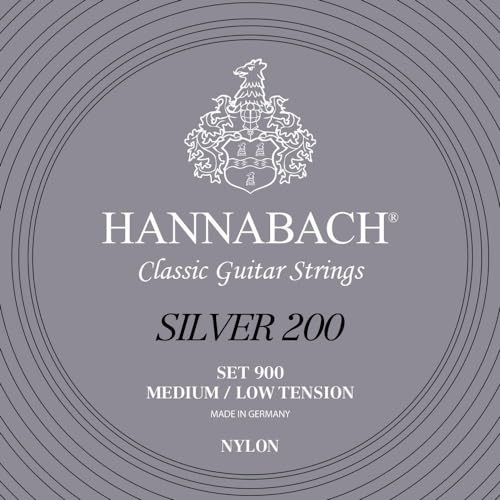 Hannabach Cordes Guitare classique série 900 medium-low tension Silver 200 - Jeu - 900MLT