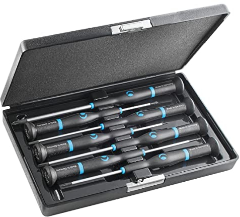 Witte 89322 Wittron-Schraubendreher-Satz 2K 7-teilig, Elektriker 1.5-3.0 / PH 00-PH1 in hochschlagfester Kunststoffkassette