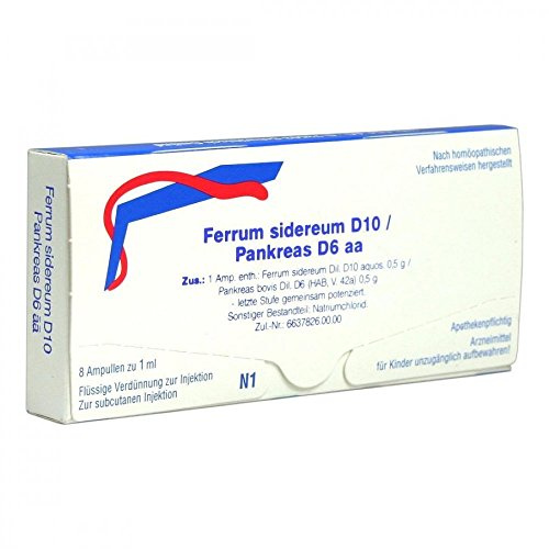 FERRUM SIDEREUM D 10/Pankreas D 6 aa Ampullen 8X1 ml