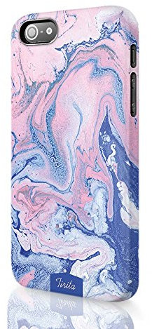 Tirita Phone Case Compatible with iPhone 6 & 6s Hard Cover Colourful Marble Effect Look Alike Rock