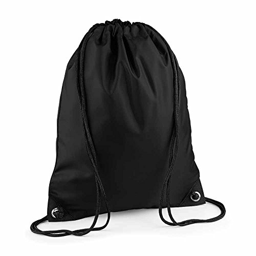 BagBase Unisex Premium Gymsac Rucksack, schwarz (schwarz), Einheitsgröße