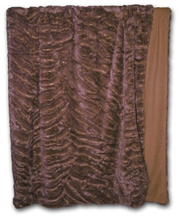 Mesana F-10071/43 Flausch Wende-Wohndecke Fellimitat, ca. 150x200 cm, Dunkelbraun