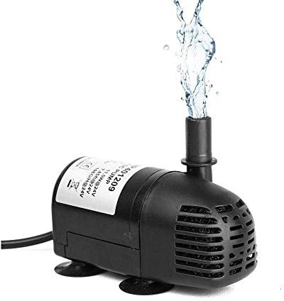 12V-24V DC Brushless Submersible Water Pump 196 GPH for Solar Fountain Hydroponics and Aquaponics (1 Pack)