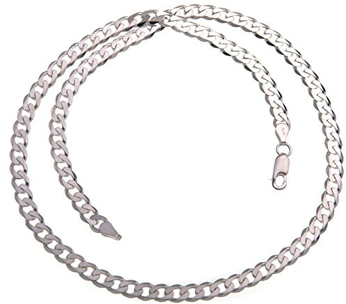 SILBERKETTEN STORE DEIN SCHMUCK ONLINE SHOP Panzerkette Breite 5mm |echt 925 Silber| hochglanzpolierte Silberkette mit Karabiner