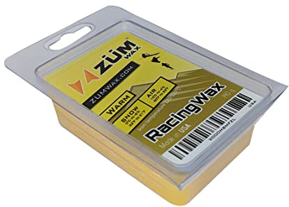 ZUMWax Iron-On Ski/Snowboard/Nordic/Cross-Country Wax, 140g, WARM Temp, long-lasting, secret vanilla scent, Made in USA, PFAS-free. 100% hydrocarbon wax. Fast, durable, eco-friendly, WARM conditions