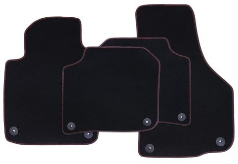 teileplus24 W102 Winter Auto Fußmatten kompatibel mit Skoda Superb 2 2008-2015 Gummirückseite