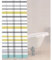 Sabichi PEVA Shower Curtain - Striped Waterproof Bathroom Curtain - Mould and Mildew Resistant, Quick-Drying, Washable - 180x180 cm (71x71 Inch) - Includes 12 Durable Hooks
