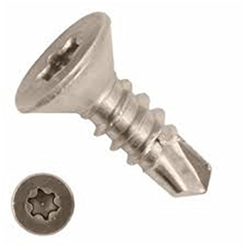 100 Stück Bohrschrauben 3,9x13 mm selbstschneidend verzinkt Senkkopf Torx T20 DIN 7504 PT Blechschrauben