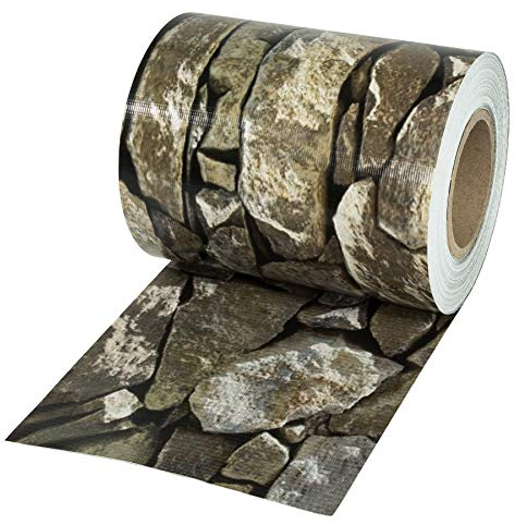 TecTake® Brise Vue Jardin en PVC pour Grillage et Cloture, Brise Vue Paravent Exterieur Pare Soleil Protection UV Occultant Grillage Rigide Pare Vent Jardin - Rouleau 35 m x 19 cm - Motif Pierre