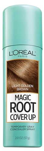 L'Oreal Paris Magic Root Cover Up Gray Concealer Spray Light Golden Brown 2 oz.(Packaging May Vary)