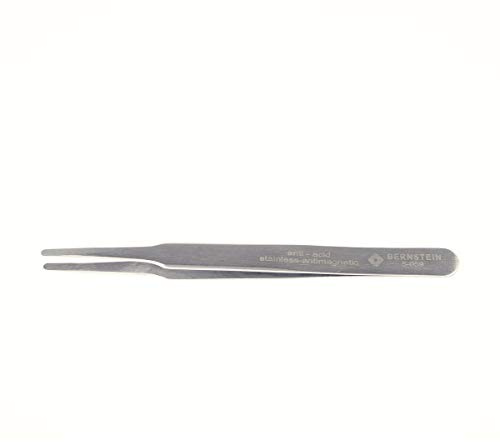 Bernstein Werkzeug SMD-Pinzette, flache, abgerundete Spitzen, 120 mm, 2 mm breite, 5-059