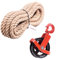 Seilwerk STANKE 125mm Umlenkrolle mit Haken + Juteseil 6mm 20 Meter Seilwinde Seilzug Seilrolle Windenrolle Flaschenzug Baurolle Bau Aufzug SET