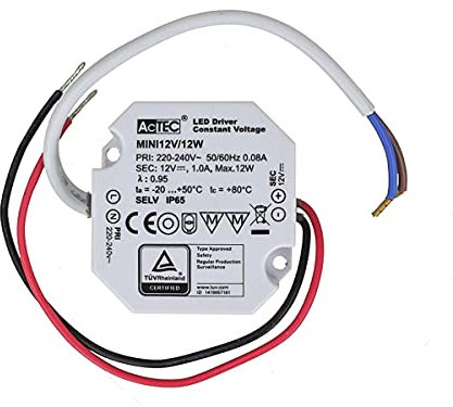 IP67 12V 12W 12W 1A Alimentation en électricité de transformateur de CV étanche pour lumières de bobine led