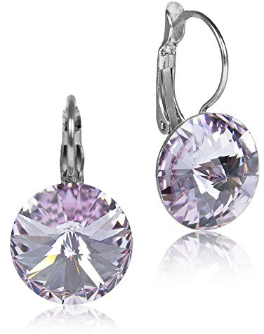 LUISIA® Ohrringe Rivoli mit Kristallen von Swarovski® - 14 mm Violet/Flieder