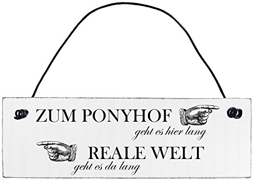 Anika Hermsen-Grallert, HomeYourself Shabby Chic Vintage Schild Zum Ponyhof Dekoschild Türschild