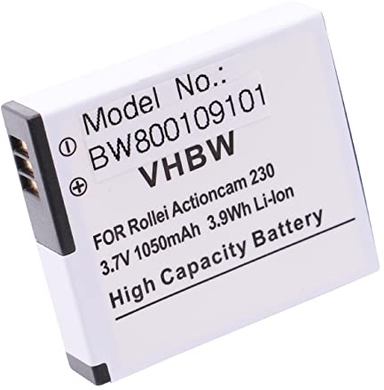 vhbw 1x Akku kompatibel mit Maginon Action Cam AC-800W Kamera (1000 mAh, 3,7 V, Li-Ion)