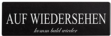 Homeyourself Auf Wiedersehen komm Bald Wieder Dekoschild Türschild schwarz zum kleben