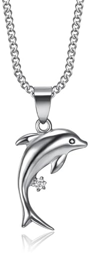 BOBIJOO JEWELRY - Pendentif Collier Petit Dauphin Acier Inoxydable 316L Argenté Strass Diamant Chaîne