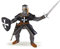 Papo Medieval-Fantasy Tiere 39938-Cavaliere Crociato, Colore Grigio-Nero, 39938