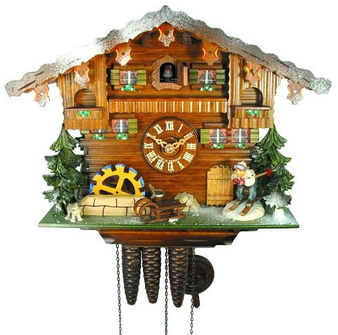 August Schwer Kuckucksuhr Winteruhr