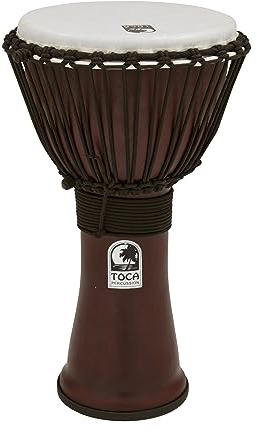TOCA Djembe Freestyle II 10 Dark Red Synth. Head Rope Tuned TF2DJ-10R