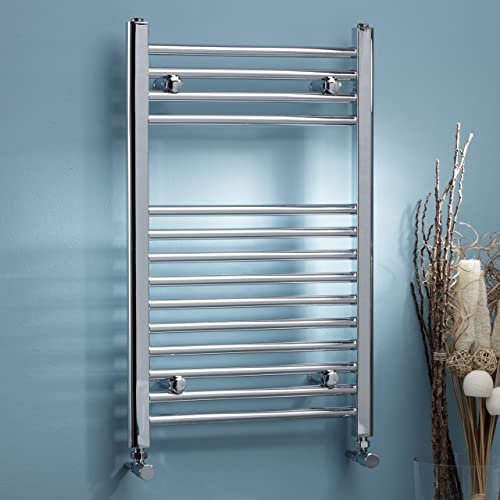 Chrome Straight 300 x 800 Heated Towel Rail Warmer Radiator Rad 22mm D Rail