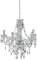 TRIO Reality R1107-06 Leuchten - Lámpara con 5 luces, bombillas excluidas, E14, 40 W, 230 V, A++, E, IP20, alto de 150 cm, diámetro de 52 cm, acrílico, cromo