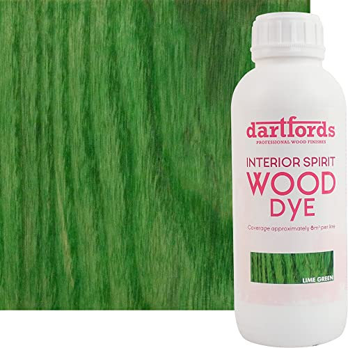 dartfords Lime Green Interior Spirit Based Wood Dye - 1 litre Bottle
