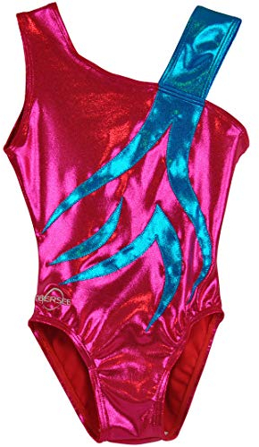Obersee Mädchen O3gl050cs Turnanzug, Spin Fuchsia, Cs Child (4-6 Years)