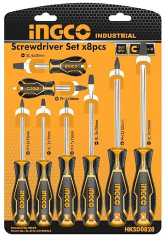 Ingco JUEGO DESTORNILLADORES 8 PCS
