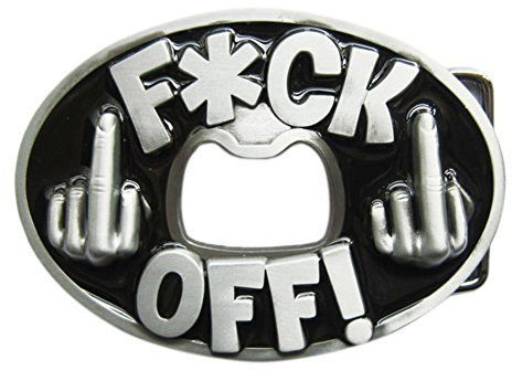 JEAN'S FRIEND Oval Enamel Bottle Opener Vintage Belt Buckle Gurtelschnalle