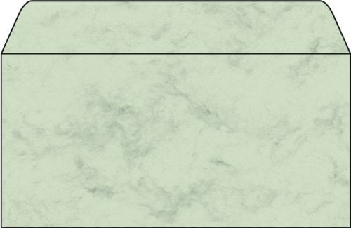 SIGEL DU171 Briefumschläge, Marmor pastellgrün, gummiert, DIN lang, 50 Stück