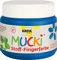 KREUL 28104 - Mucki leuchtkräftige Stoff - Fingerfarbe, 150 ml in blau, auf Wasserbasis, parabenfrei, glutenfrei, laktosefrei und vegan, optimal für die Anwendung mit Fingern und Händen